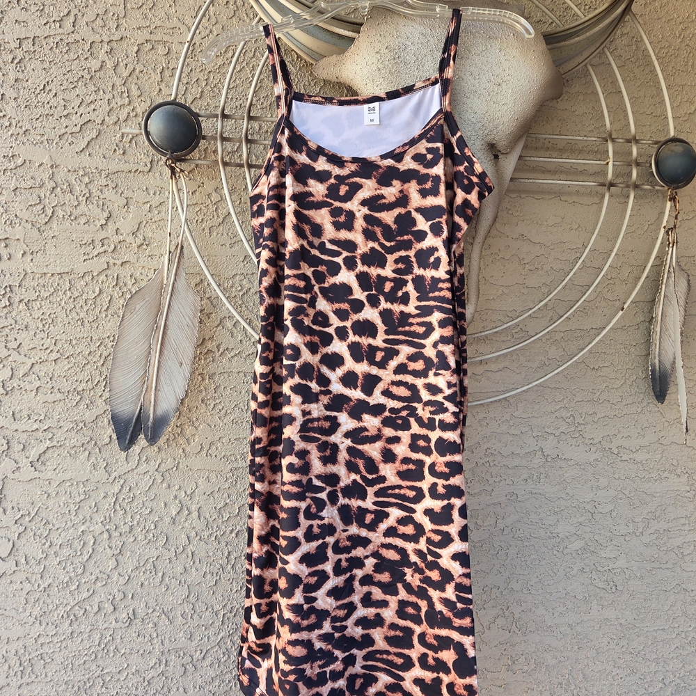 Cheetah  Print Slip Dress